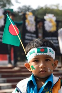 Portrait of a Boy at the Bijoy Dibosh